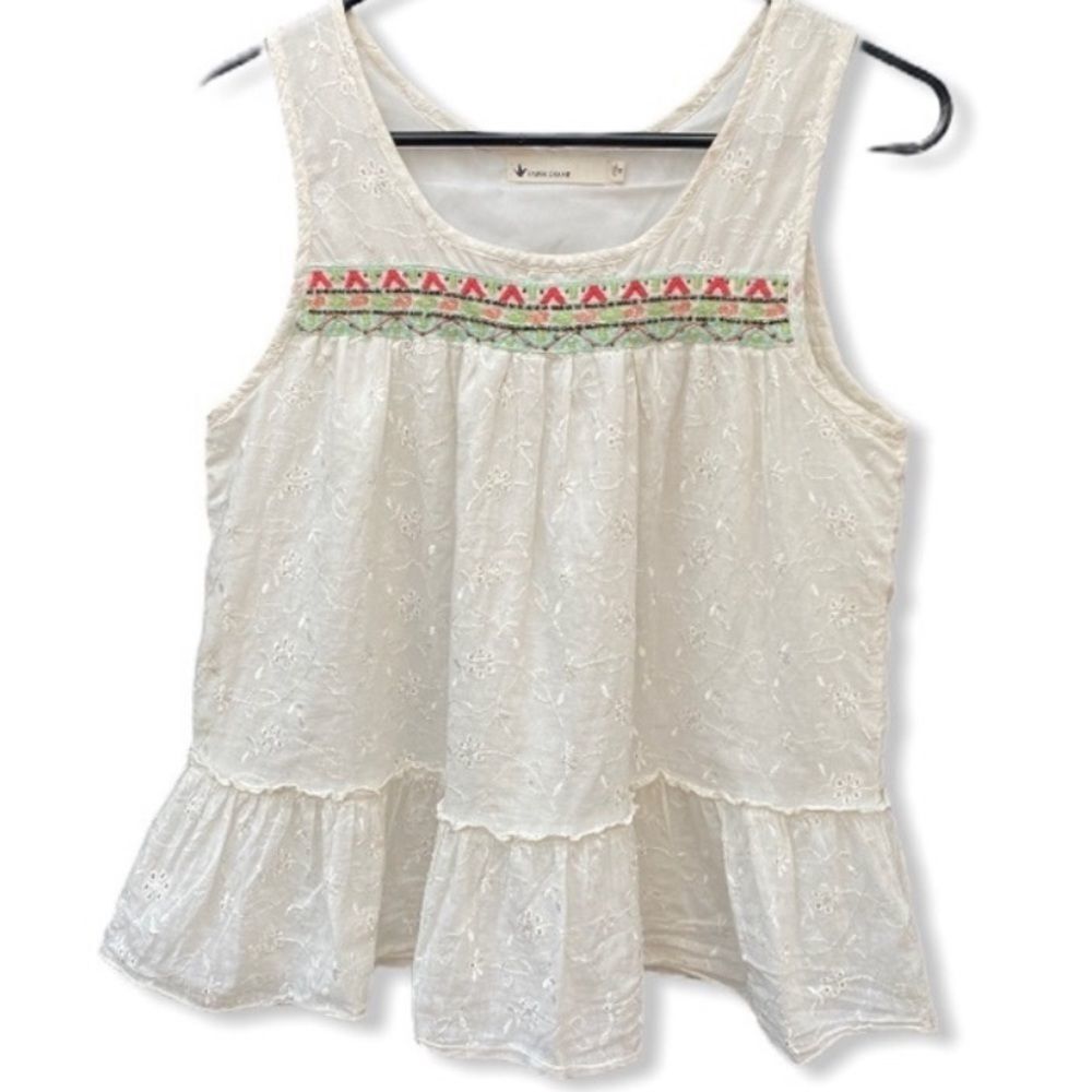 Paper Crane Embroidered Top